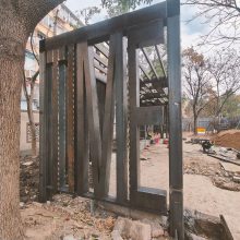 厂家定制加工景观工程大型钢结构廊架户外广场景观异形金属廊架凉亭工程