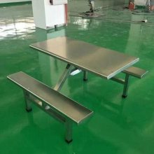 深圳食堂不锈钢餐桌8人长方形餐桌适合工厂食堂专用餐桌
