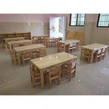 厂家木质儿童桌椅 南宁幼儿园小班半圆形学习桌椅设备