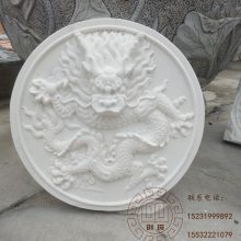 石雕龙头吐水喷水 浮雕庭院装饰园林 寺庙水池壁挂装饰 石头青石流水 创琦雕塑