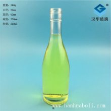 热销250ml透明玻璃白酒瓶空玻璃酒瓶生产