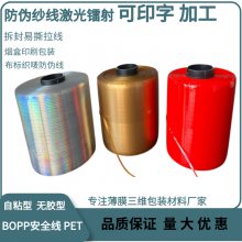 定制图案logo金银红色防伪易拉线bopp烟包膜化妆品茶叶盒透明包装
