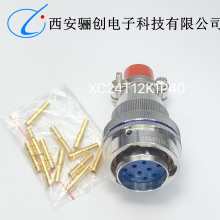 5芯 圆形连接器 XC18T5Z1P1插座尾部带螺纹拍前咨询