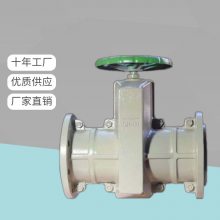 手动法兰铝合金双向二通式矿山管夹阀GJ41X-10L