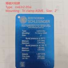 德国Schlesinger 法兰式爆破片U20nb140-03L用于制药行业使用