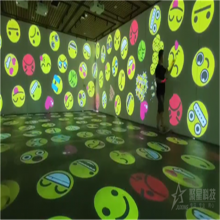 墙面+地面全息投影主题餐厅现场效果