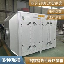 不锈钢除臭干式过滤器工业废气活性炭吸附箱二级环保处理设备