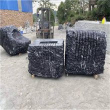 黑山石加工厂家电话 野山石加工基地 良好园林承接黑山石加工制作