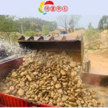 广东鹅卵石原产堆场，江门花园装饰点缀石，黑色抛光鹅卵石地铺石