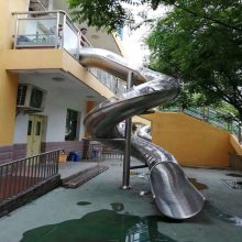广西桂林定制儿童不锈钢双滑滑梯商场乐园配套游乐设备