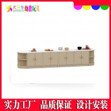 广西生产早教中心机构木质区角组合柜书包柜幼教家具