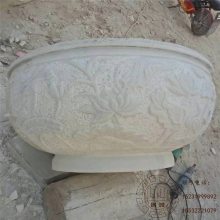 青石仿古石缸 浮雕鱼缸水缸 雕塑***