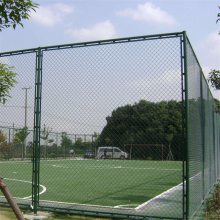 球场勾花围网 学校操场防护网 运动场地包塑铁丝网围栏