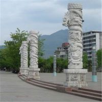 各种滚龙柱浮雕文化柱广场景区装饰雕刻盘龙柱厂家直销