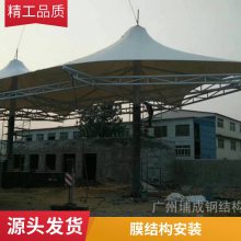 球场膜结构遮阳棚 户外泳池钢结构罩棚 学校风雨操场看台厂家设计安