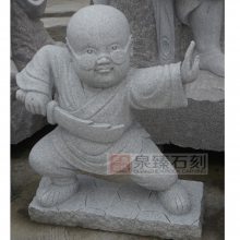 定做石雕小和尚 小沙弥石雕 70公分高 泉臻石刻
