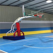 跃羚 室内标准可升降成人篮球架 手动液压带保护套 伸壁2.25米