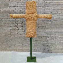 稻草人人形靶 模拟训练靶刺杀假人桩 木人桩（地埋式）刺杀稻草人