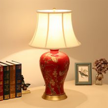 批量定制 陶瓷装饰灯具 欧式陶瓷台灯卧室床头灯