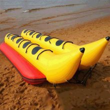水上乐园雪地充气香蕉船PVC水上充气式船旋转陀螺拖拽迪斯科船