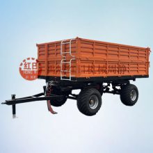 8吨农用粮食运输车斗，四轮拖拉机牵引农用拖车，液压三向自卸农用车斗