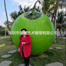 三沙玻璃纤维椰子雕塑模型 楼盘大型仿真热带海椰子雕塑