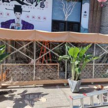 电动天幕棚 仓库移动雨蓬 篮球场推拉雨棚定做安装