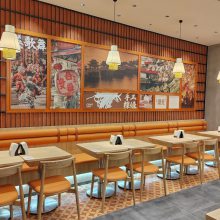 厂家定制餐厅家具中西餐厅家具餐饮桌椅定制卡座沙发定做