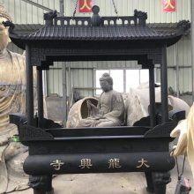 诚悦供应 大殿前铸铁香炉 庵堂带盖香炉