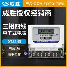 长沙威胜三相四线电子式电表DTS343-3 3*10(100)A 380V三相电能表