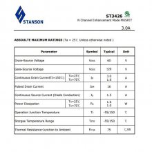 ST3426 SOT-23 N60v 3A SOT-23̨STANSON˾̹ɭԭ