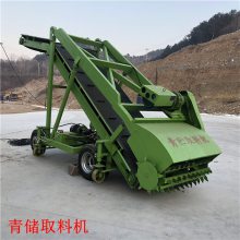 河南牛羊饲草堆扒料机 牛羊用电动取草机 青贮池移动式取料机