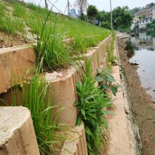 江西自嵌式植生挡土墙\六方块\四联生态护坡\仿松木桩