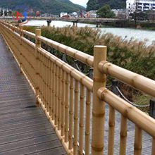 金属仿竹护栏 景区仿竹篱笆 河道绿化竹栏杆妙佳厂家直销