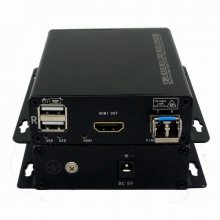 视频监控台切换用KVM高清光端机 4K KVM光纤延长器 10G传输速率 HDMI+USB接口