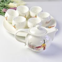 唐山浩新厂家直销骨瓷旅行茶具套装一壶四杯精品功夫茶道礼品定制画面