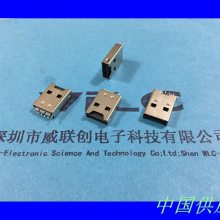 AM 3.0USB带TF卡槽 二合一USB公头 SMT夹板 黑色胶芯