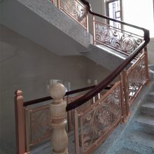 打造一个温馨的居所--K金铜艺楼梯护栏 雕花围栏 栏杆扶手 溢升 wd-4309