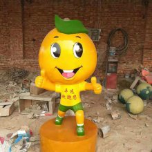 江西赣州果园吉祥物形象大使卡通玻璃钢香橙脐橙橙子宝宝雕塑
