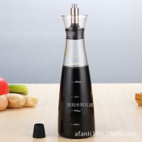 五家務(wù)創(chuàng)意玻璃透明油壺防漏油瓶調(diào)味瓶醋瓶醬油瓶密封油壺