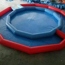 彩色圆形充气摸鱼池/充气钓鱼池子儿童室外充气沙滩池