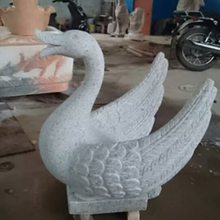 雕塑景观流水摆件 汉白玉吐水天鹅 大鹅雕塑摆件
