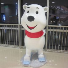 上海展览美陈卡通熊雕塑动漫形象吉祥物公仔小熊玻璃钢模型