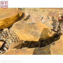 南京台面石黄蜡石 石桌凳茶几平面石 黄蜡石批发