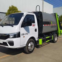 東風(fēng)藍(lán)牌后掛桶垃圾車(chē) 小型壓縮式垃圾運(yùn)輸車(chē) 小區(qū)垃圾清運(yùn)車(chē)