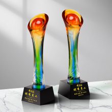 广州琉璃奖杯定做 古法琉璃奖杯奖牌 上海 奖杯制作