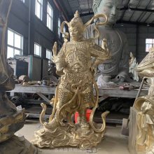 苍南昇顺法器铸造寺庙大型铜像 铜佛像生产厂家 韦陀菩萨铜像