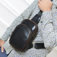 2018新款胸包男潮流男士單肩斜挎包大容量PU休閑男包煙包