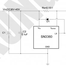 SN3360 40V/1.2AɹʹLEDѹ ֱ/PWM Ч98%