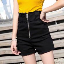 怎么判断地摊衣服质量好不好破洞绣花女绣花短裙 女装牛仔裤批发韩版深色女士热裤